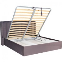 Кровать Odry c подъем.мех. велюр лилово-серый Vel19 206*220*120 (TT-00006002)