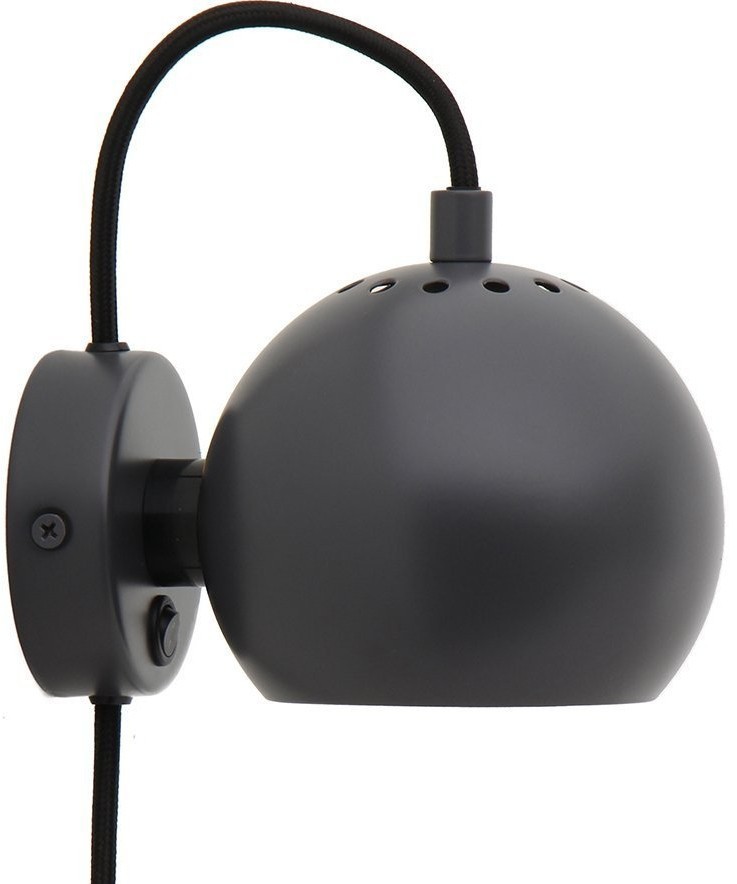 Лампа настенная ball, D12 см, темно-серая матовая (70055)