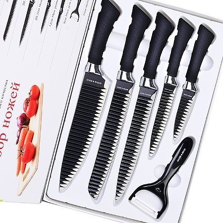 Набор ножей MAYER BOCH + держатель, ножеточка 8 предметов (26991-Н1)