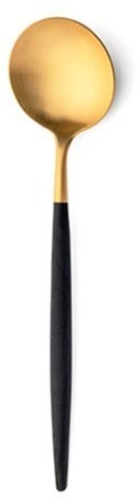 Ложка чайная GO.11GB, нержавеющая сталь 18/10, matte gold/black, CUTIPOL