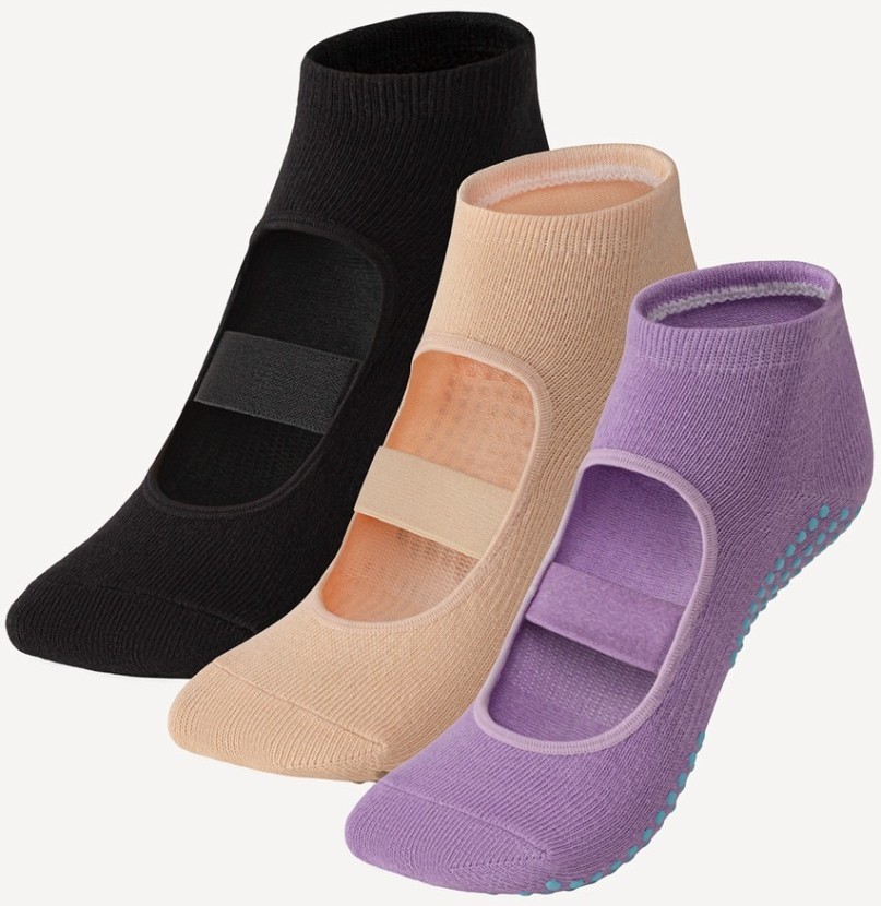 Носки для йоги SW-220, фиолетовый пастель, 1 пара (1555778)