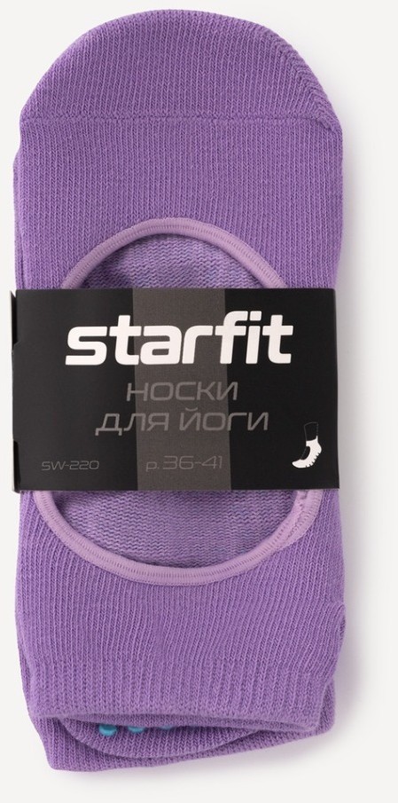 Носки для йоги SW-220, фиолетовый пастель, 1 пара (1555778)