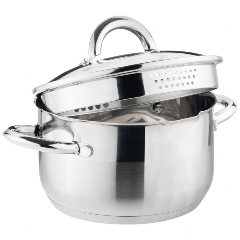 Кастрюля agness "profi home" со стеклянной крышкой, 2,0л 18x10.5 см Agness (914-201)