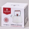 Чайник agness 3,0 л со свистком и складывающейся ручкой, индукционное капсульное дно (937-913)