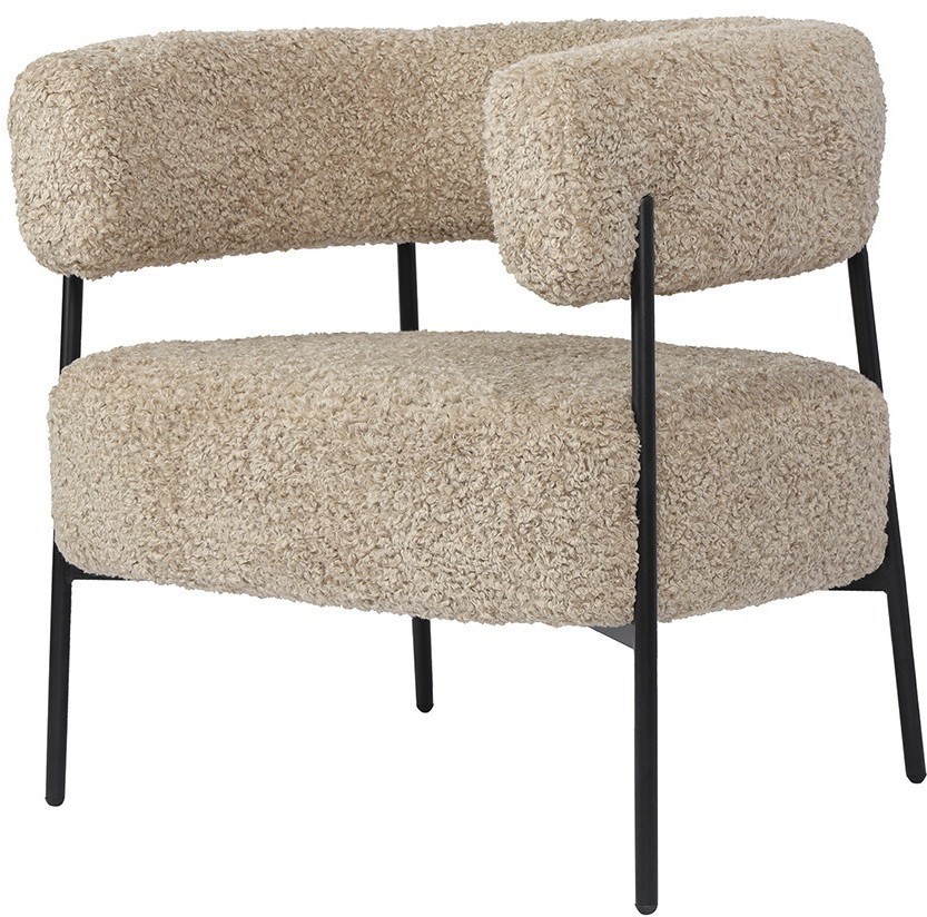 Кресло hugme, букле, миндальное молоко (77335)