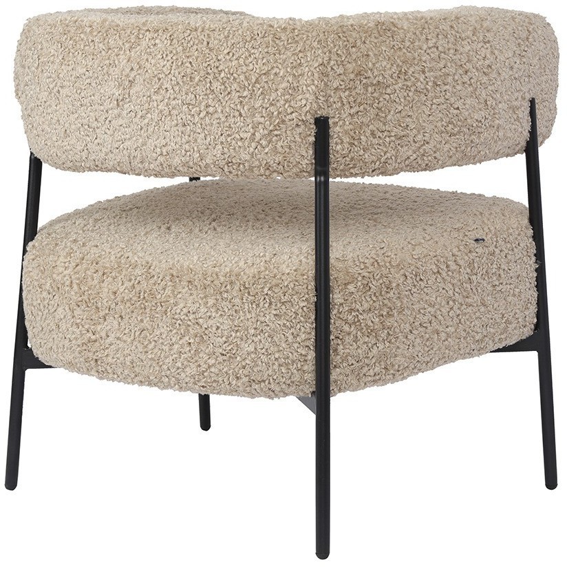 Кресло hugme, букле, миндальное молоко (77335)