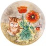 Тарелка декоративная lefard "котенок и маки" 20,5*2,5 см (59-708)