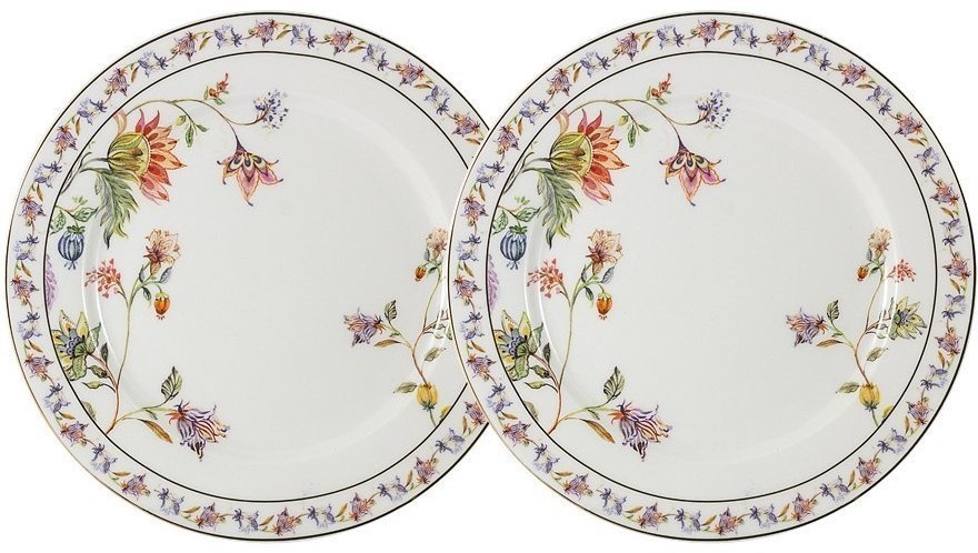 Набор закусочных тарелок Флора белый, 20,5 см, 2 шт - AL-1557W-PP-P4 Anna Lafarg Primavera