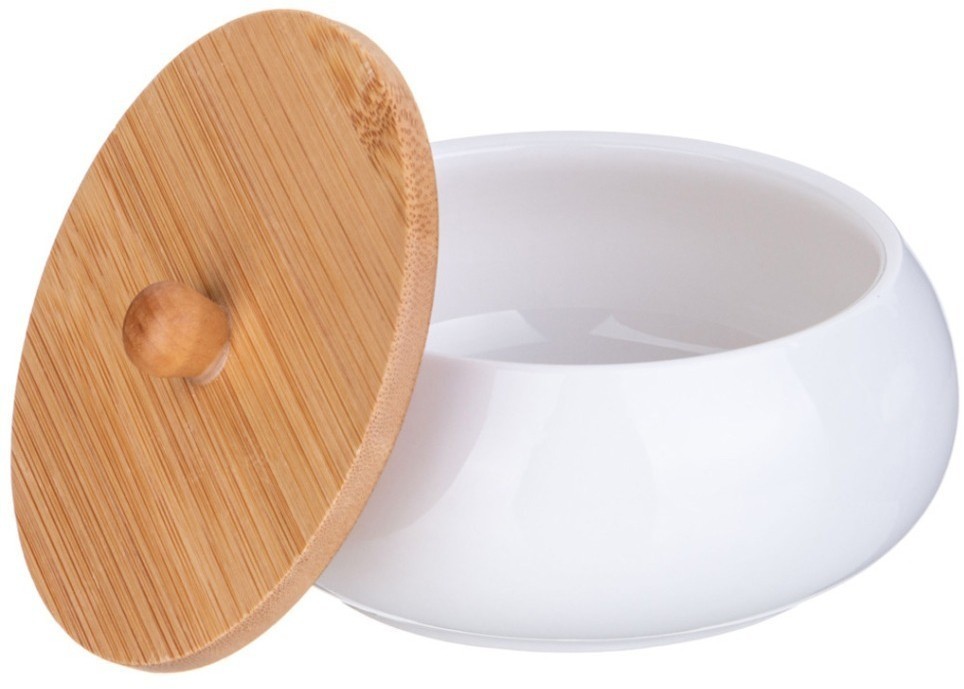 Набор банок с дерев. крышкой lefard "native" 2 шт. 11,5 см 270 мл на дерев. подставке (587-187)