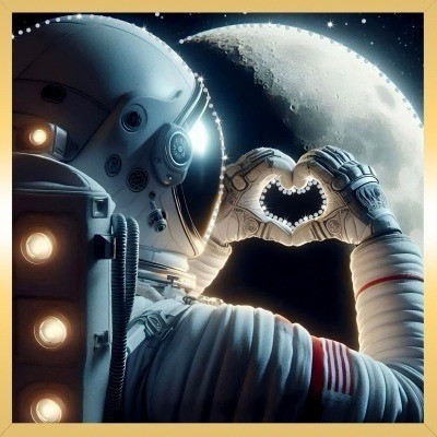 Картина Сердечный сигнал с кристаллами Swarovski (3335)