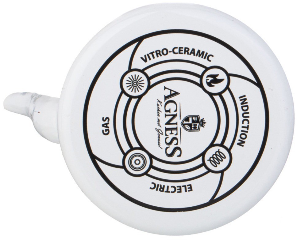 Чайник agness эмалированный со съемным фильтром из нжс серия "dandelion", 1,1 л (943-051)