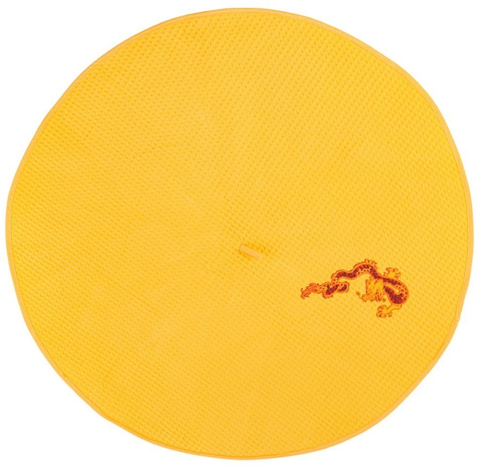 Полотенце круглое вафельное "год дракона",70см,оранжевый, SANTALINO (850-841-72)