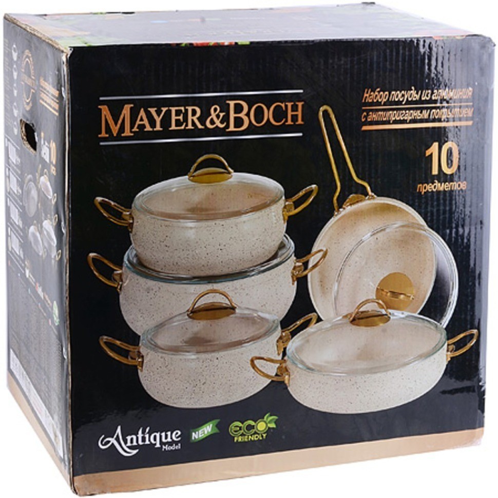 Набор посуды 10пр 3+3+4+4,5+7 л Mayer&Boch (40436)