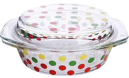 Кастрюля стеклянная 1,5 л с крышкой LORAINE (31037)