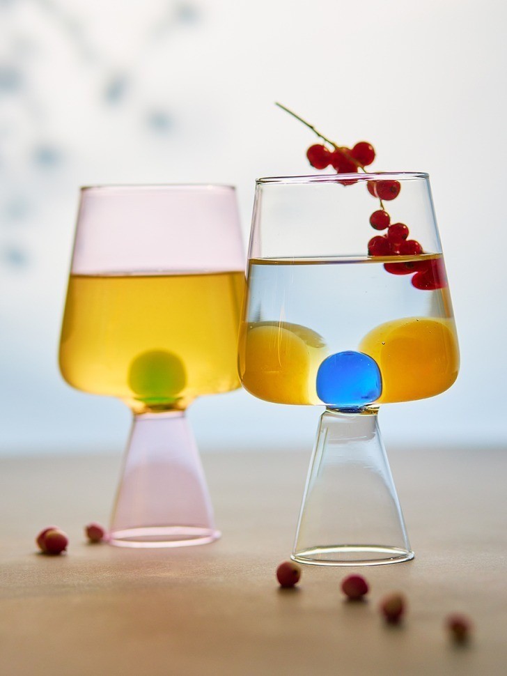 Набор бокалов для вина orb, 400 мл, синий/янтарный, 2 шт. (79207)