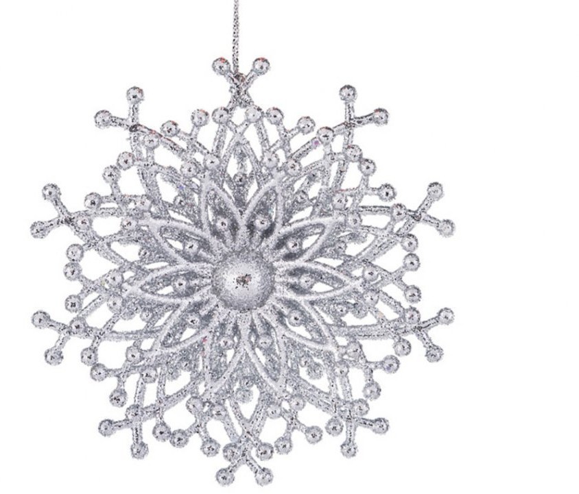Декоративное изделие "снежинка" 11 см цвет: серебро без упаковки Lefard (865-364)
