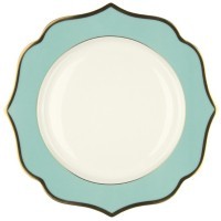 Тарелка LION005TY003265, 28 см, костяной фарфор, tiffany, ivory, gold, LE COQ