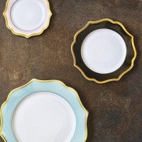 Тарелка LION005TY003265, 28 см, костяной фарфор, tiffany, ivory, gold, LE COQ