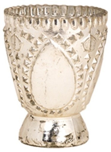 Подсвечник AK299, стекло, Antique silver, RESTORATION HARDWARE