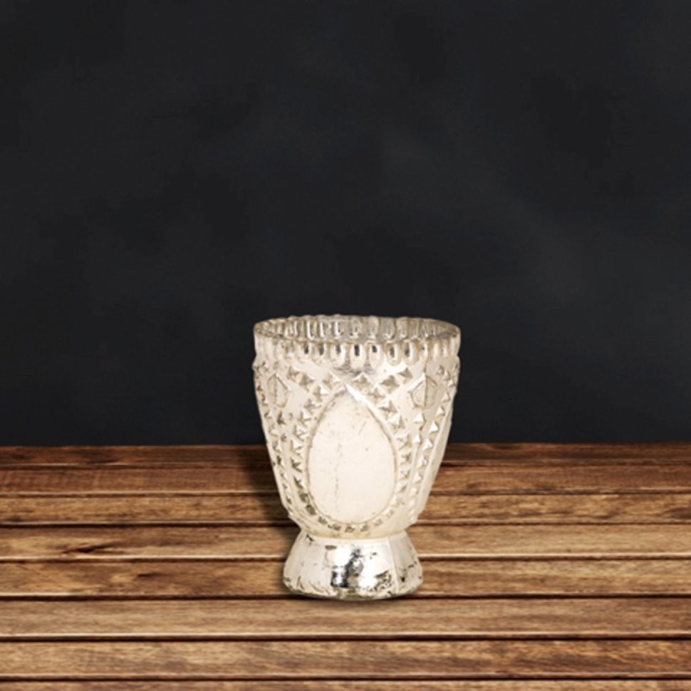 Подсвечник AK299, стекло, Antique silver, RESTORATION HARDWARE