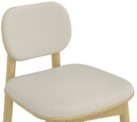 Стул полубарный с обивкой saga, рогожка, бежевый (76419)