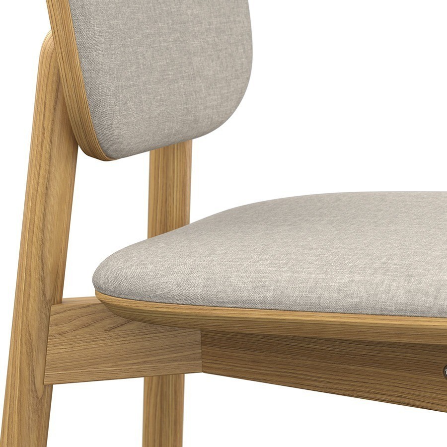 Стул полубарный с обивкой saga, рогожка, бежевый (76419)