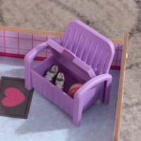 Деревянный кукольный домик &quot;Лолли&quot;, с мебелью 10 предметов в наборе, для кукол 12 см (10169_KE)