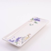 Блюдо сервировочное прямоугольное Букет фантазий доломит LR (60223)