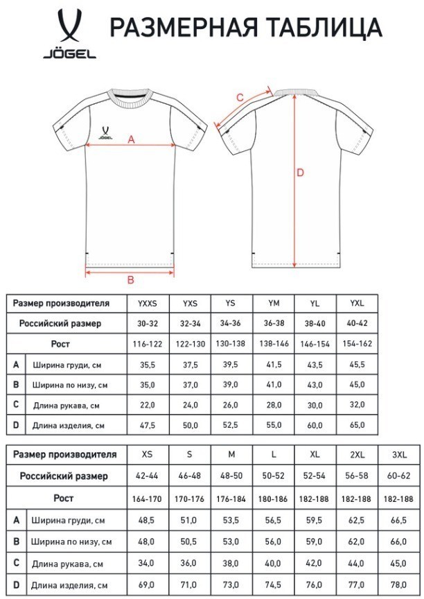 Футболка тренировочная JOGEL PREMIER PerFormDRY TRN CVC Tee, белый (2126389)