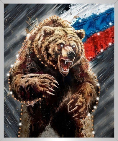 Картина СИЛИЩА с кристаллами Swarovski (3162)