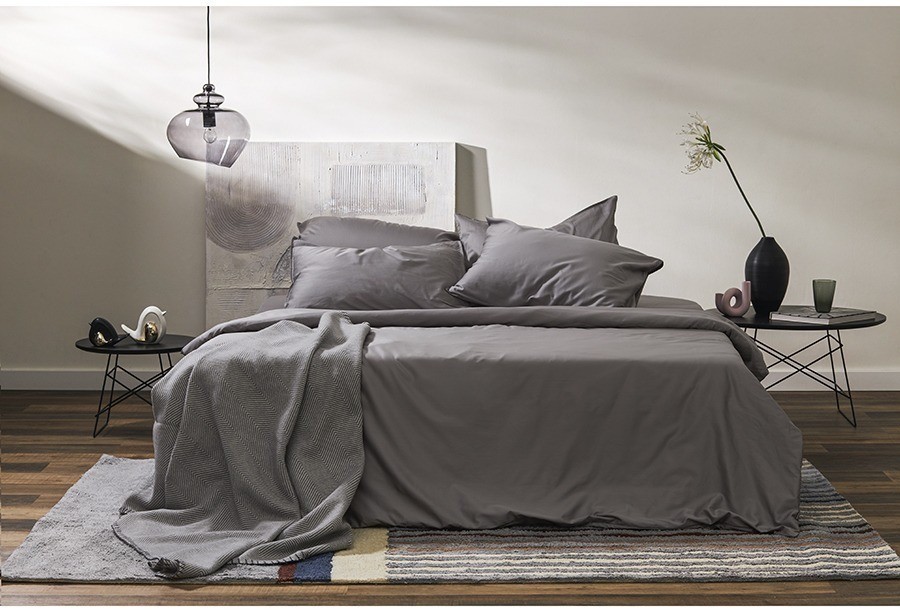 Набор наволочек из премиального сатина серого цвета из коллекции essential, 70х70 см (77139)