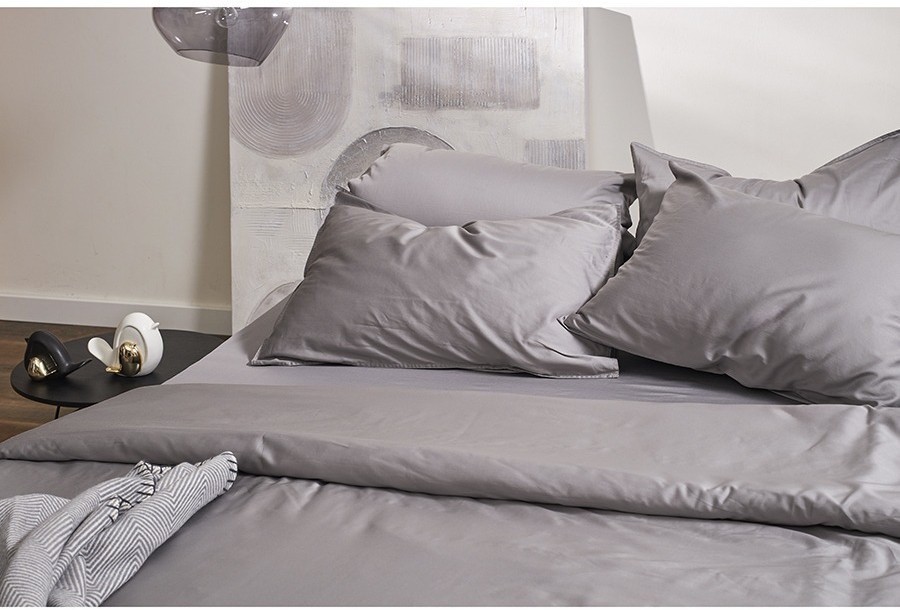 Набор наволочек из премиального сатина серого цвета из коллекции essential, 70х70 см (77139)