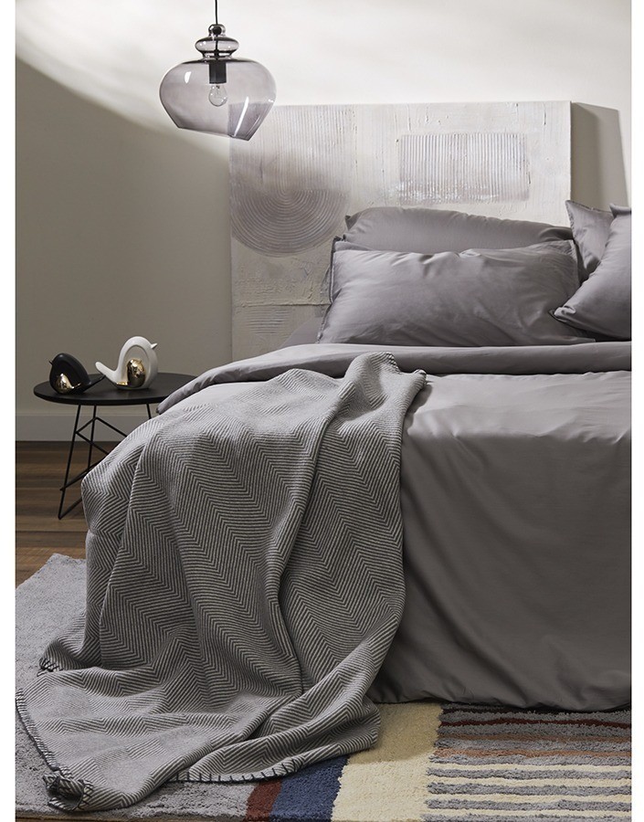 Набор наволочек из премиального сатина серого цвета из коллекции essential, 70х70 см (77139)