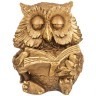 Фигурка декоративная "сова с книгой" н-20см цвет: бронза с позолотой Lefard (169-894)