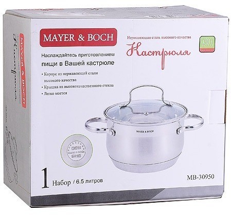Кастрюля с крышкой 6,5 л MAYER BOCH (30950)