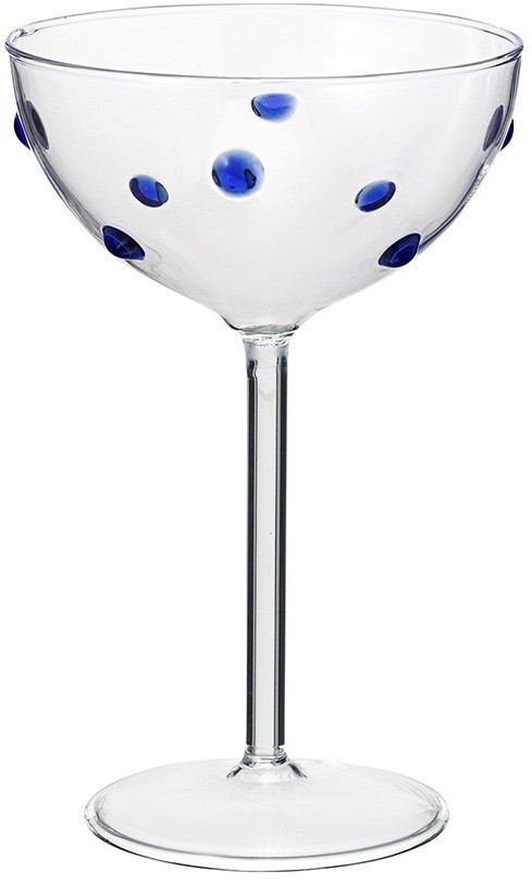 Креманка pom-pon, 225 мл, прозрачная/синяя (77819)