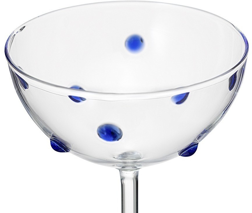 Креманка pom-pon, 225 мл, прозрачная/синяя (77819)