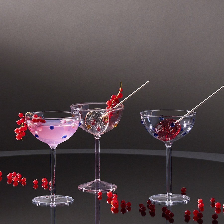 Креманка pom-pon, 225 мл, прозрачная/синяя (77819)