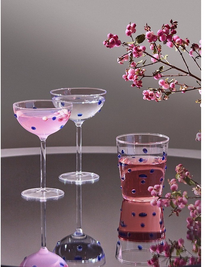 Креманка pom-pon, 225 мл, прозрачная/синяя (77819)