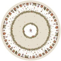 Скатерть  d220 cm круглая, "щелкунчик" цвет: бежевый, tm lefard, полиэстер 100% (986-002-26)