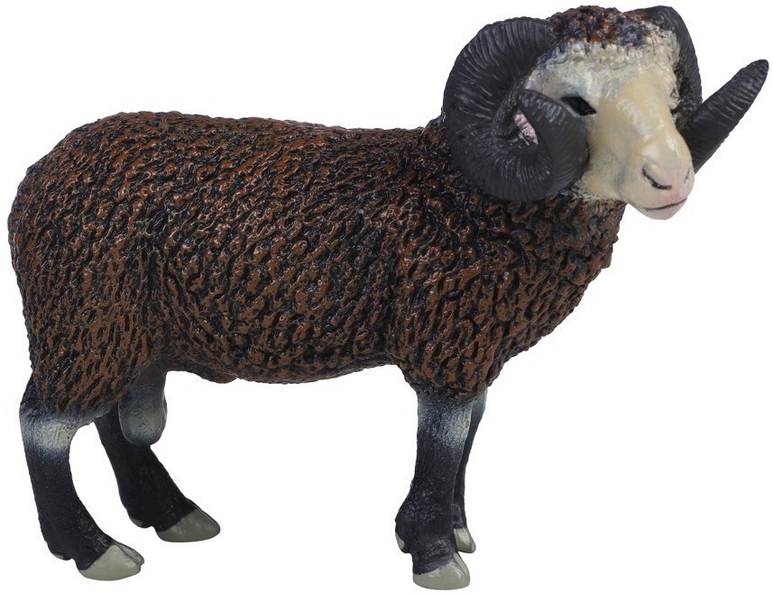 Игрушки фигурки в наборе серии "На ферме", 8 предметов (семья баранов, фермер, ограждение-загон, аксессуары) (MM215-348)