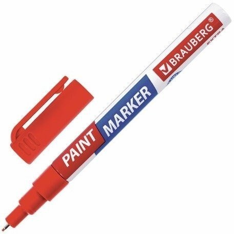 Маркер-краска лаковый Brauberg Profesional Extra 1 мм красный 151964 (12) (86672)