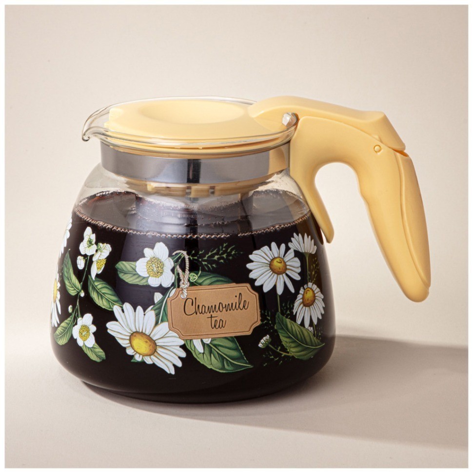 Заварочный чайник agness с фильтром "ромашки" 900 мл. (885-110)
