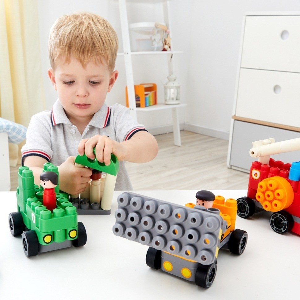 Конструктор детский "Городской транспорт", 130 элементов (760024_HP)