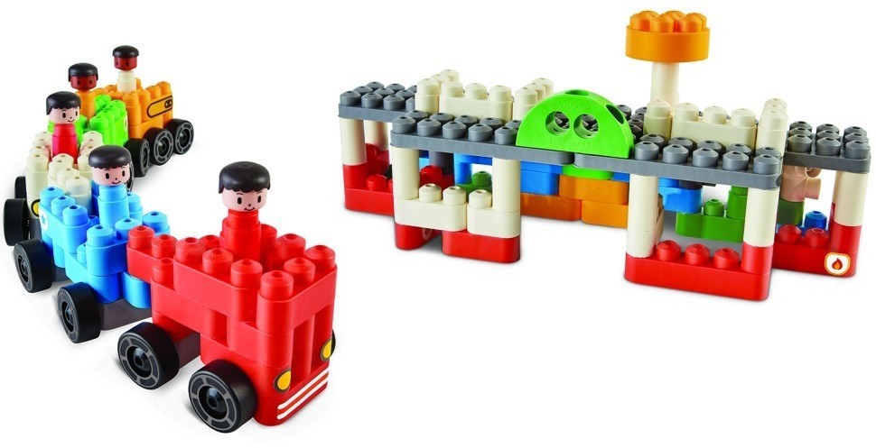 Конструктор детский "Городской транспорт", 130 элементов (760024_HP)