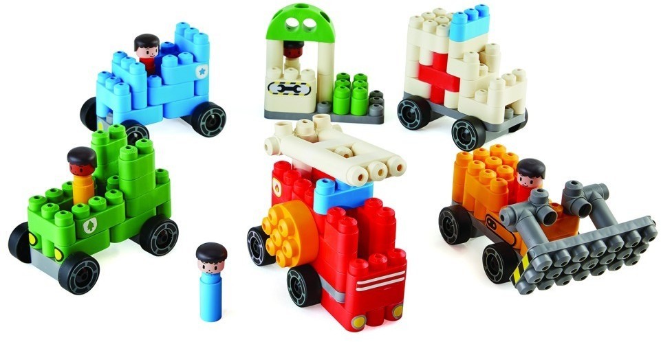 Конструктор детский "Городской транспорт", 130 элементов (760024_HP)