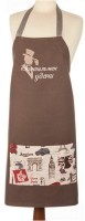 Фартук  &quot;джентельмен удачи&quot;, 50% х/б 50% пэ, коричневый SANTALINO (850-638-6)