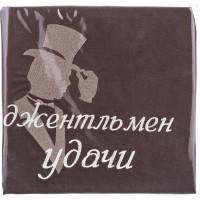 Фартук  &quot;джентельмен удачи&quot;, 50% х/б 50% пэ, коричневый SANTALINO (850-638-6)
