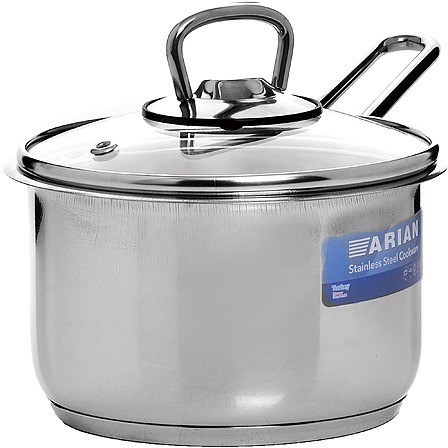 Ковш кухонный с крышкой 1,3 л из нержавеющей стали Турция ARIAN (80487)