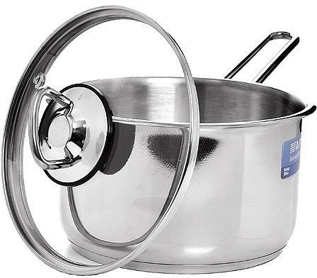 Ковш кухонный с крышкой 1,3 л из нержавеющей стали Турция ARIAN (80487)